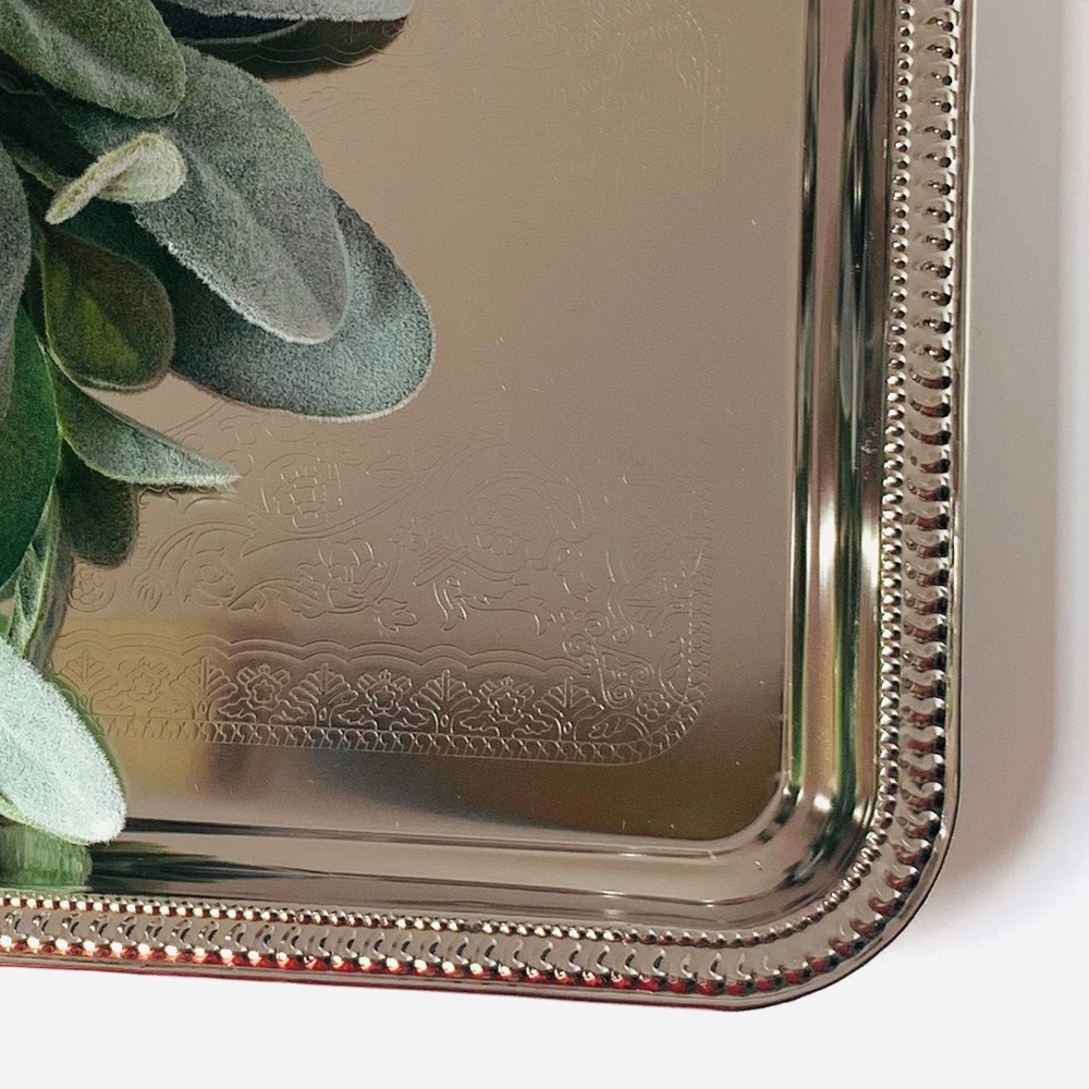 Tin rectangle serving tray - Picture 3 of 4